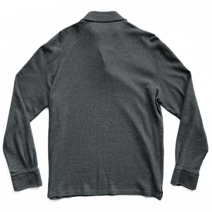 Ermenegildo Zegna Longsleeve Polo Shirt in Grey