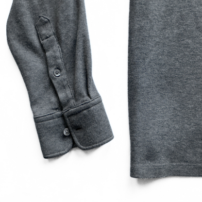 Ermenegildo Zegna Longsleeve Polo Shirt in Grey