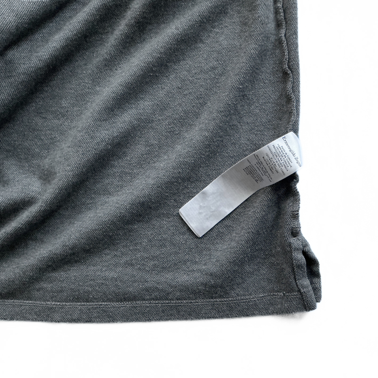 Ermenegildo Zegna Longsleeve Polo Shirt in Grey