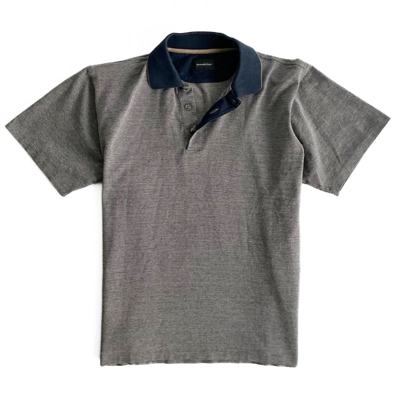 Ermenegildo Zegna Polo Shirt in Blue / Camel