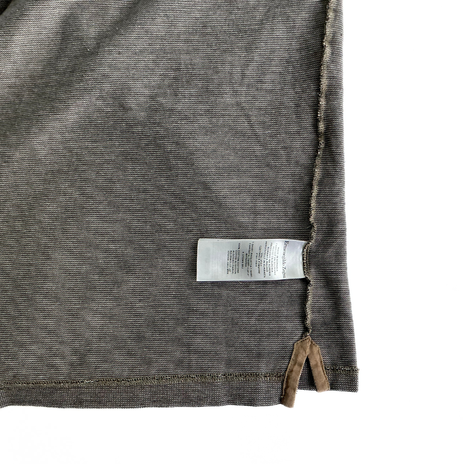 Ermenegildo Zegna Polo Shirt in Blue / Camel