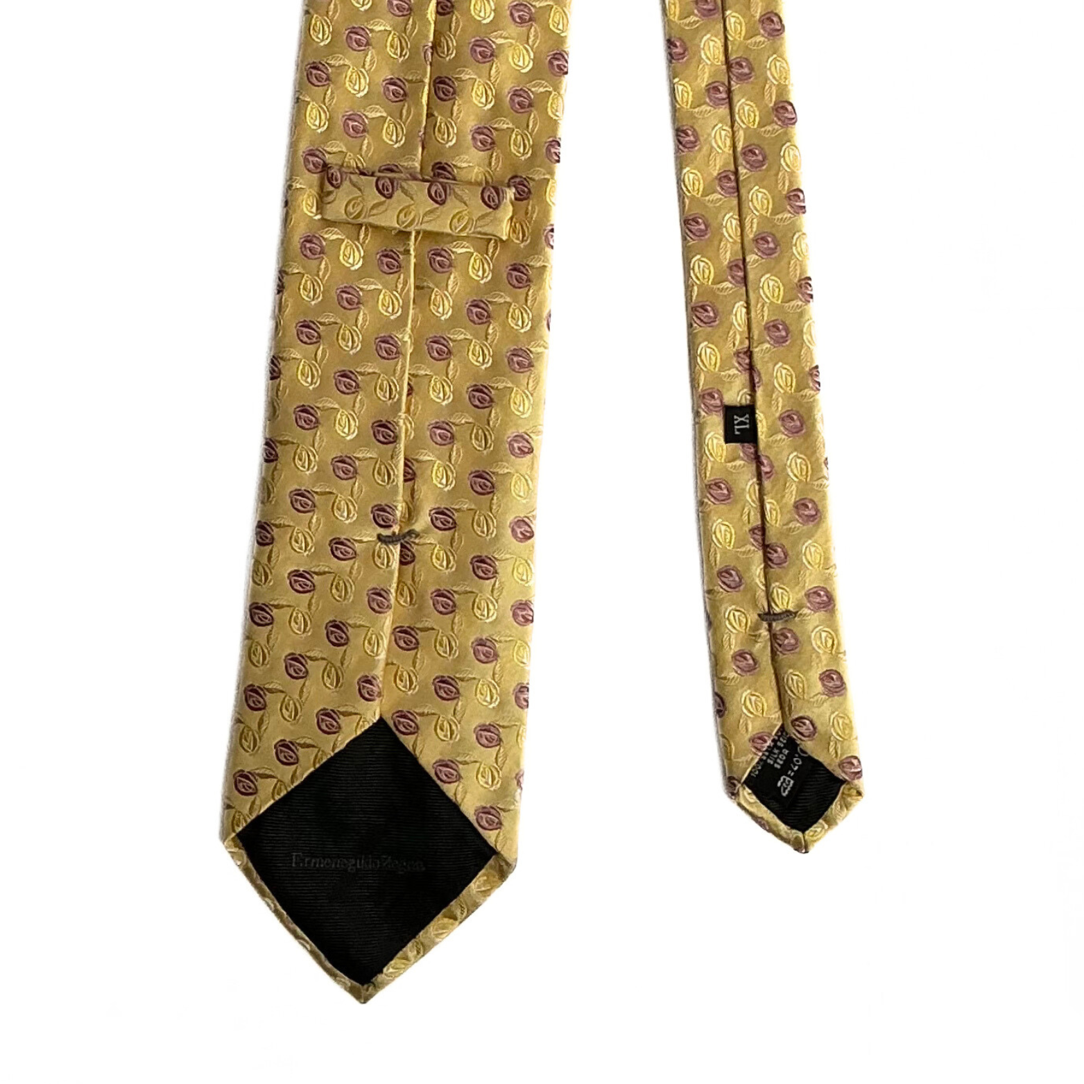 Ermenegildo Zegna Tie in Yellow / Pink