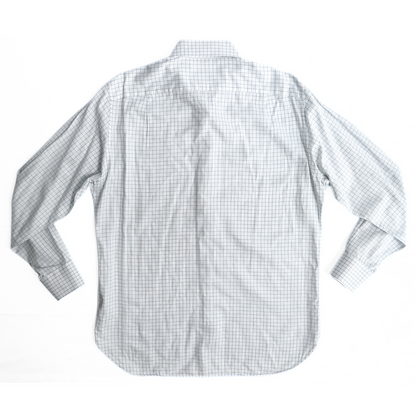 Ermenegildo Zegna Geometric Button Shirt in White / Blue