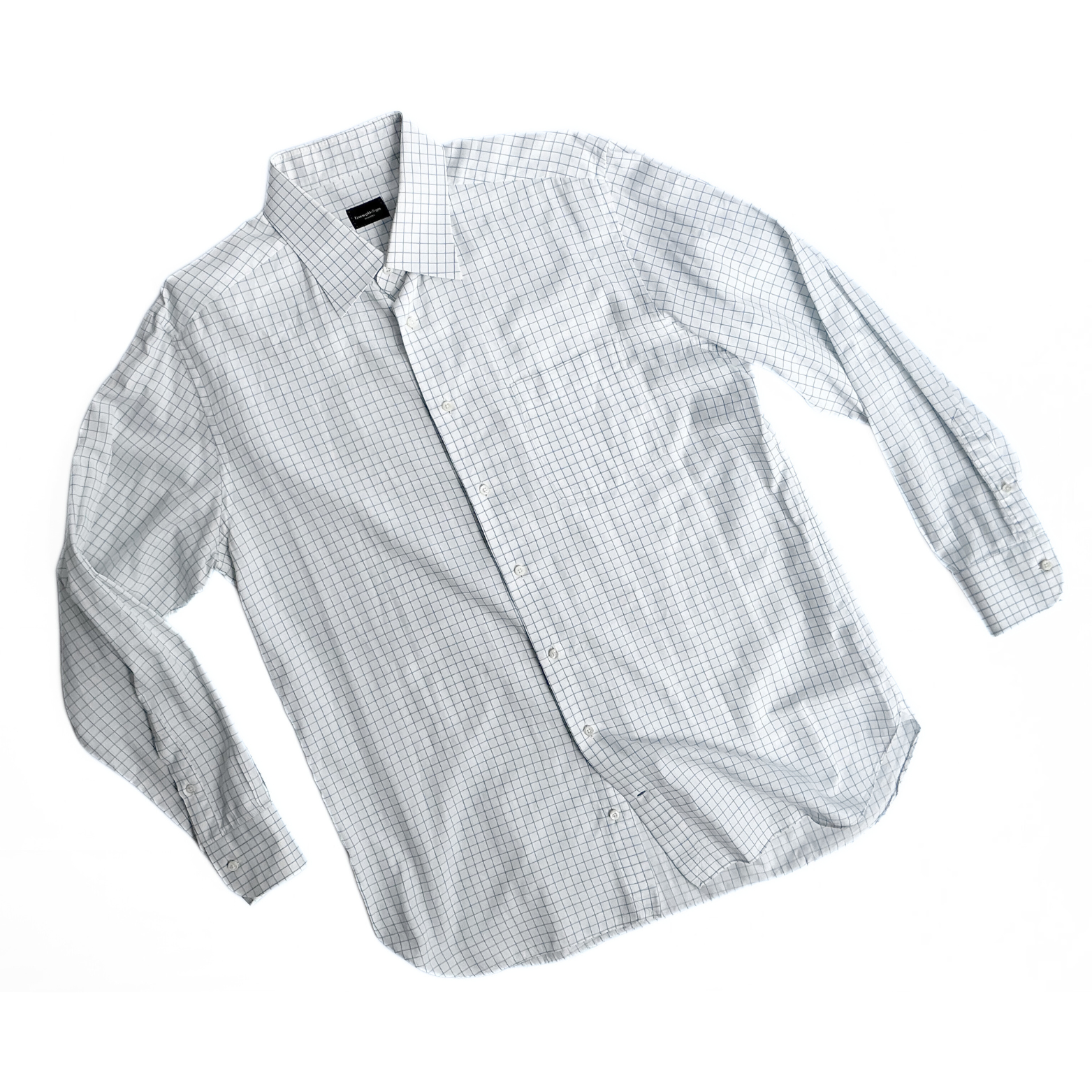 Ermenegildo Zegna Geometric Button Shirt in White / Blue