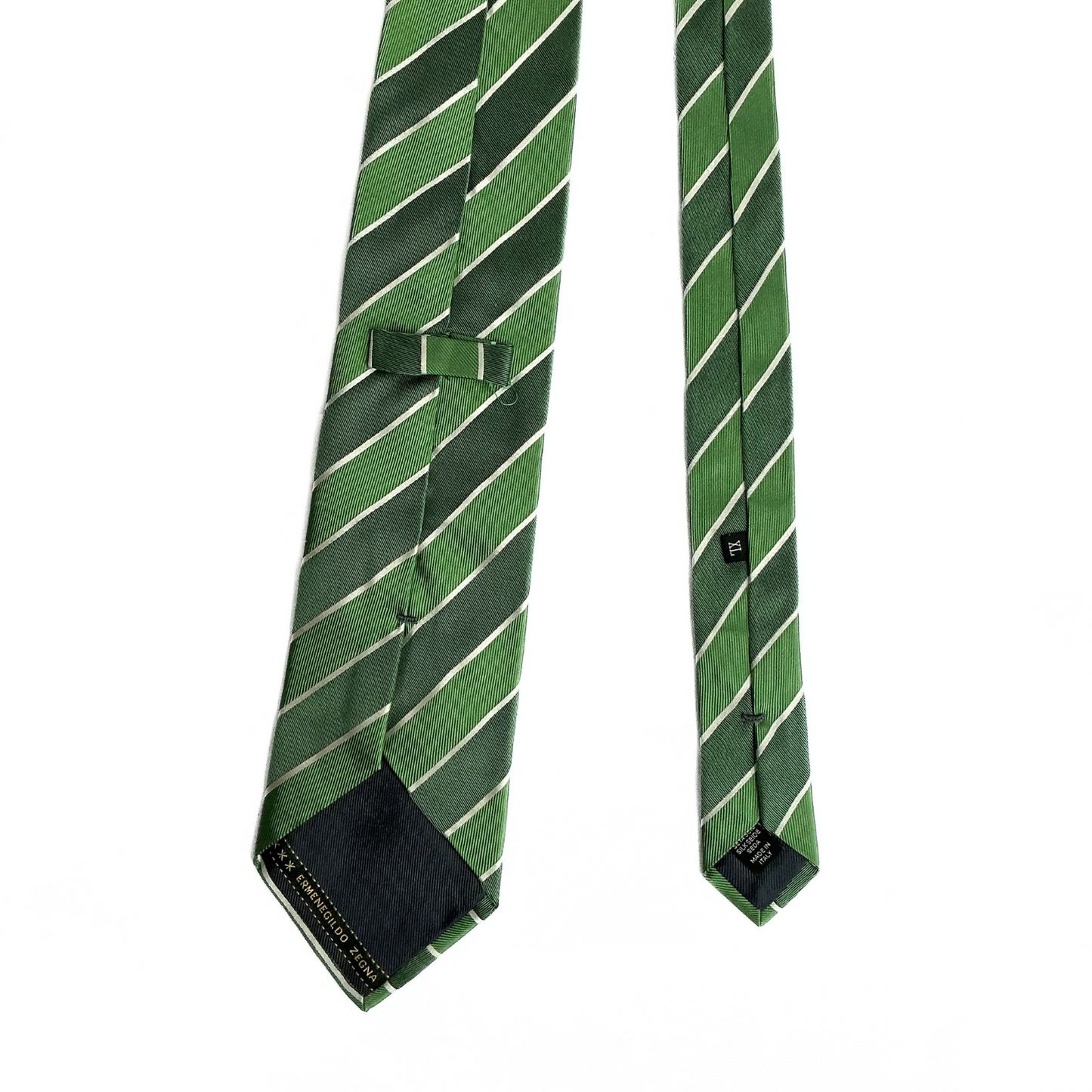Ermenegildo Zegna Tie in Green Stripes
