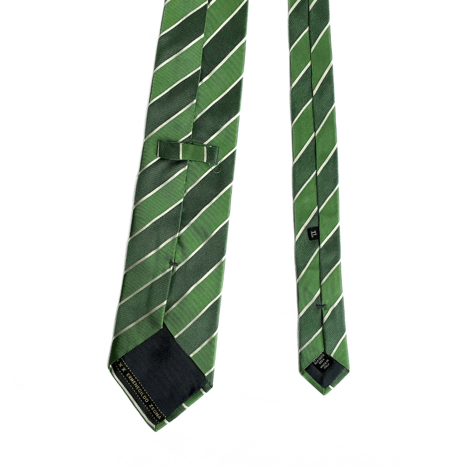Ermenegildo Zegna Tie in Green Stripes