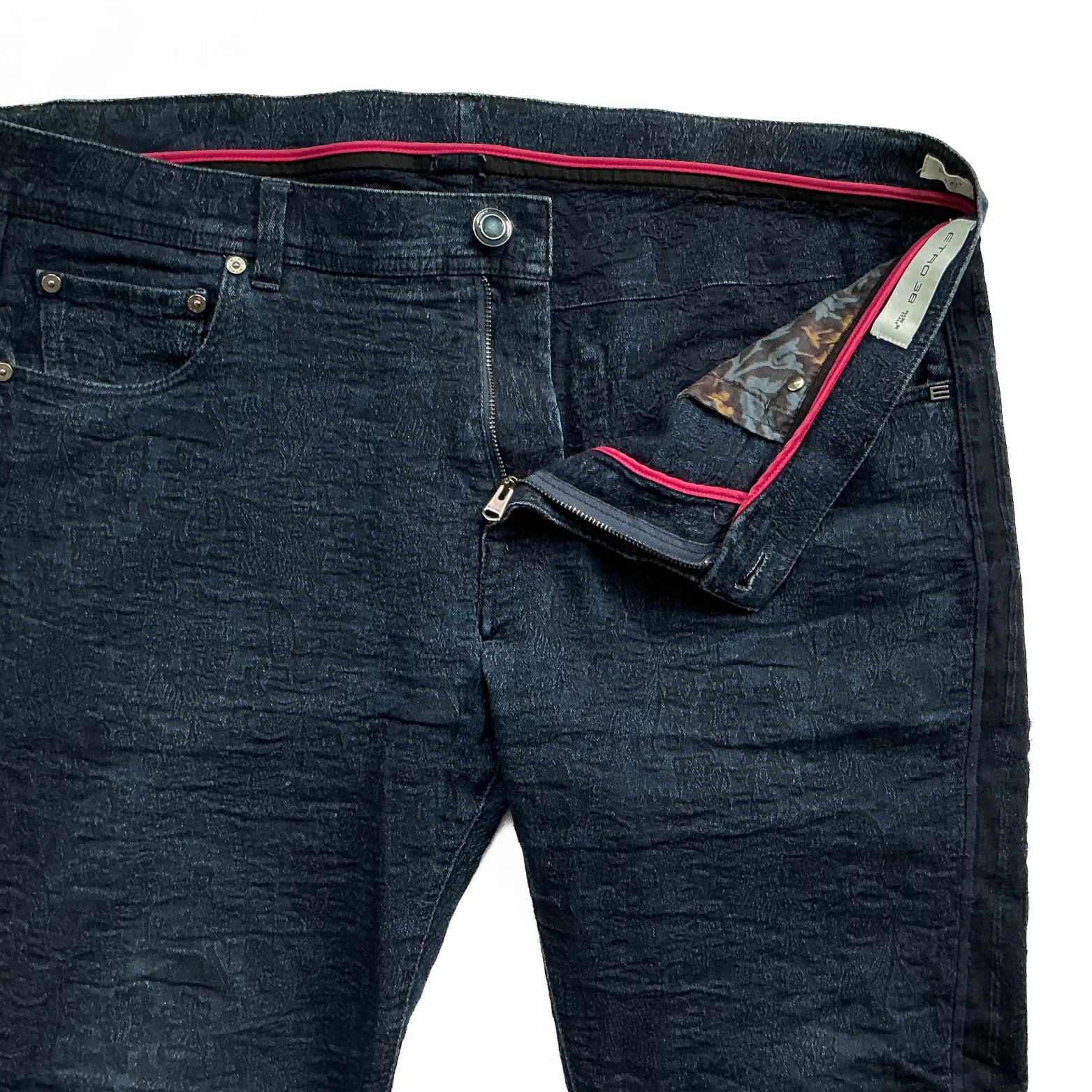 Etro Paisley Textured Side Seam Pants