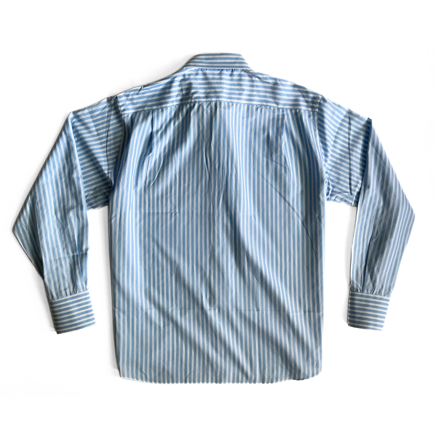 Finamore Striped Button Shirt in White / Blue