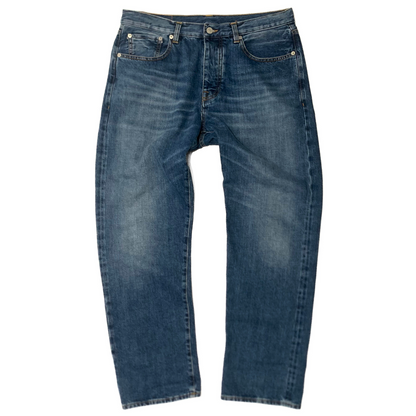 Fortela Japanese Selvedge Denim Jeans in Medium Wash Blue