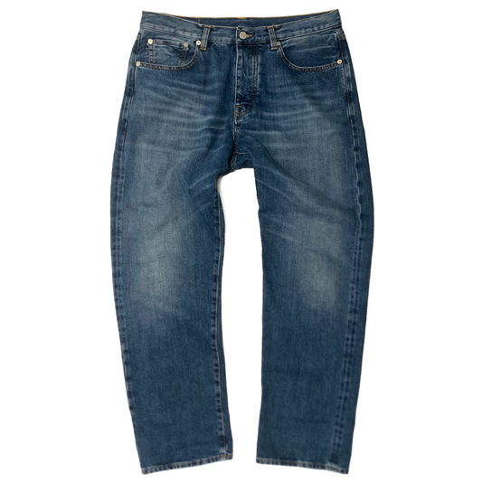 Fortela Japanese Selvedge Denim Jeans in Medium Wash Blue