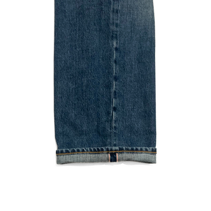 Fortela Japanese Selvedge Denim Jeans in Medium Wash Blue