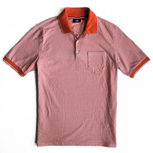 Fusalp Striped Polo Shirt in Orange