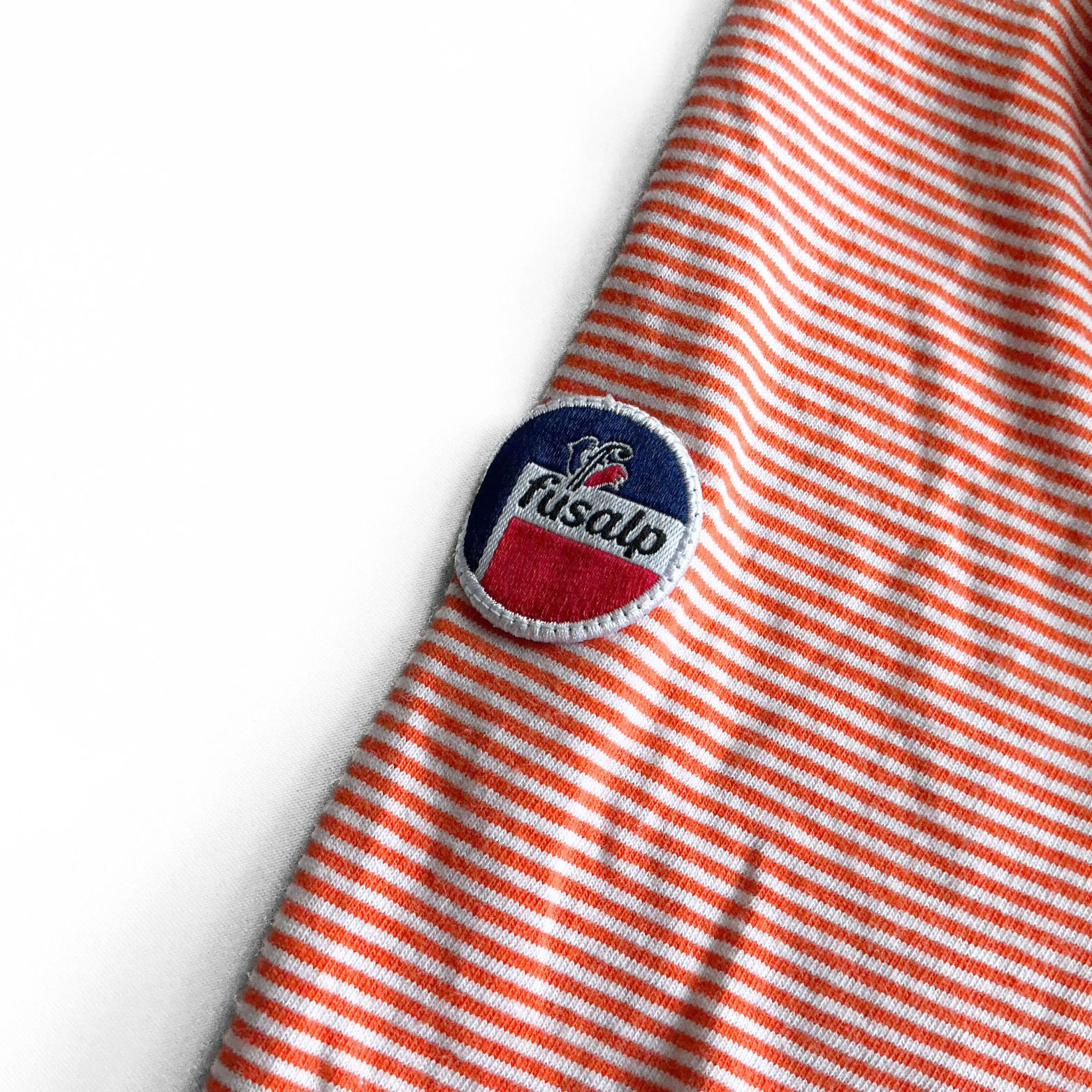 Fusalp Striped Polo Shirt in Orange