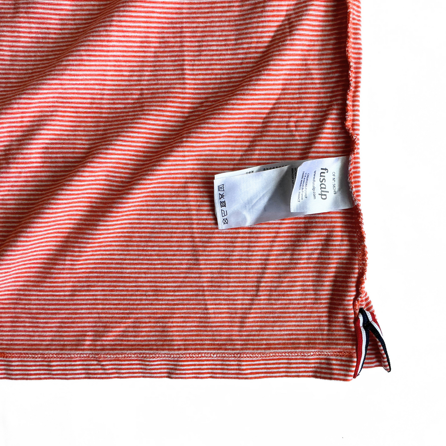 Fusalp Striped Polo Shirt in Orange
