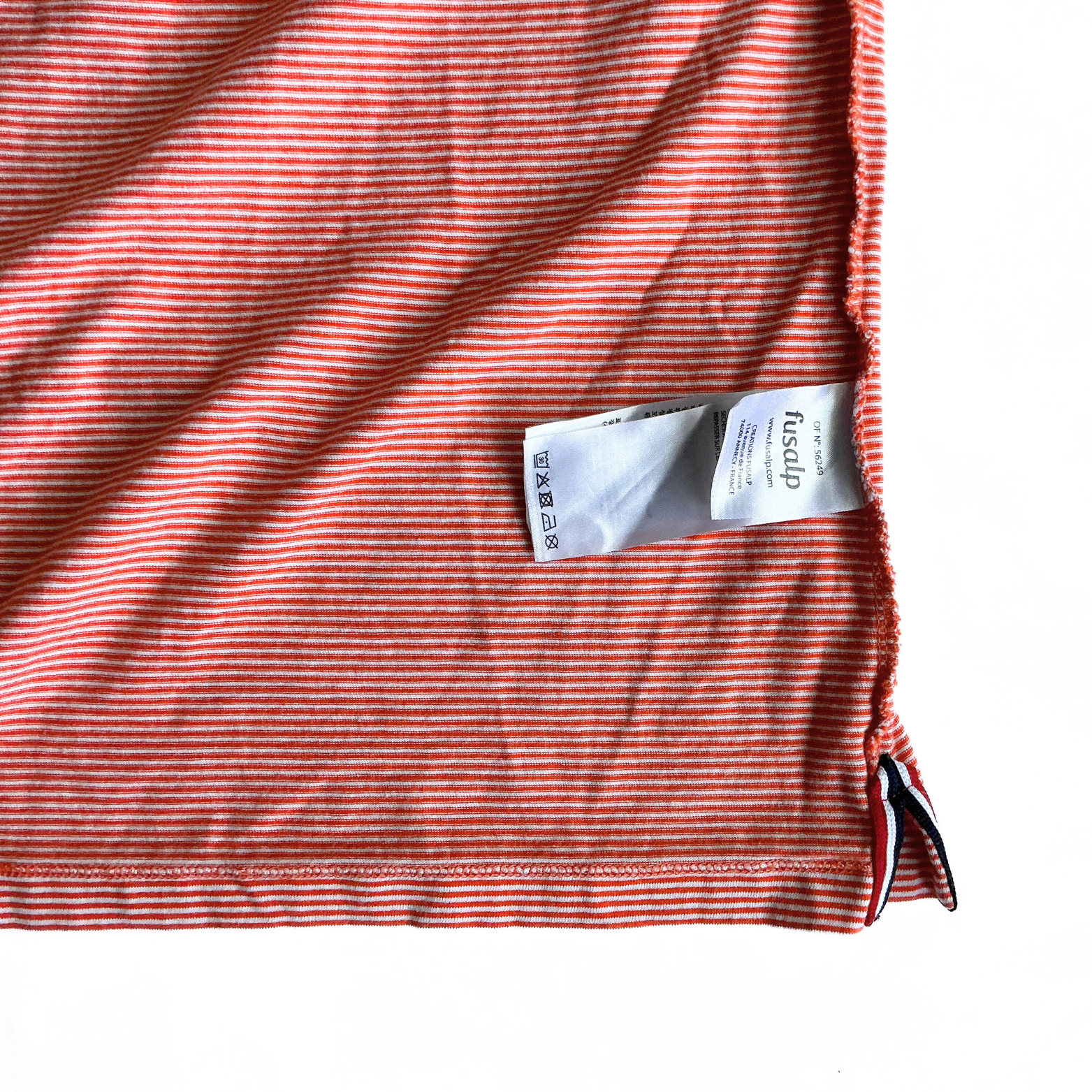 Fusalp Striped Polo Shirt in Orange