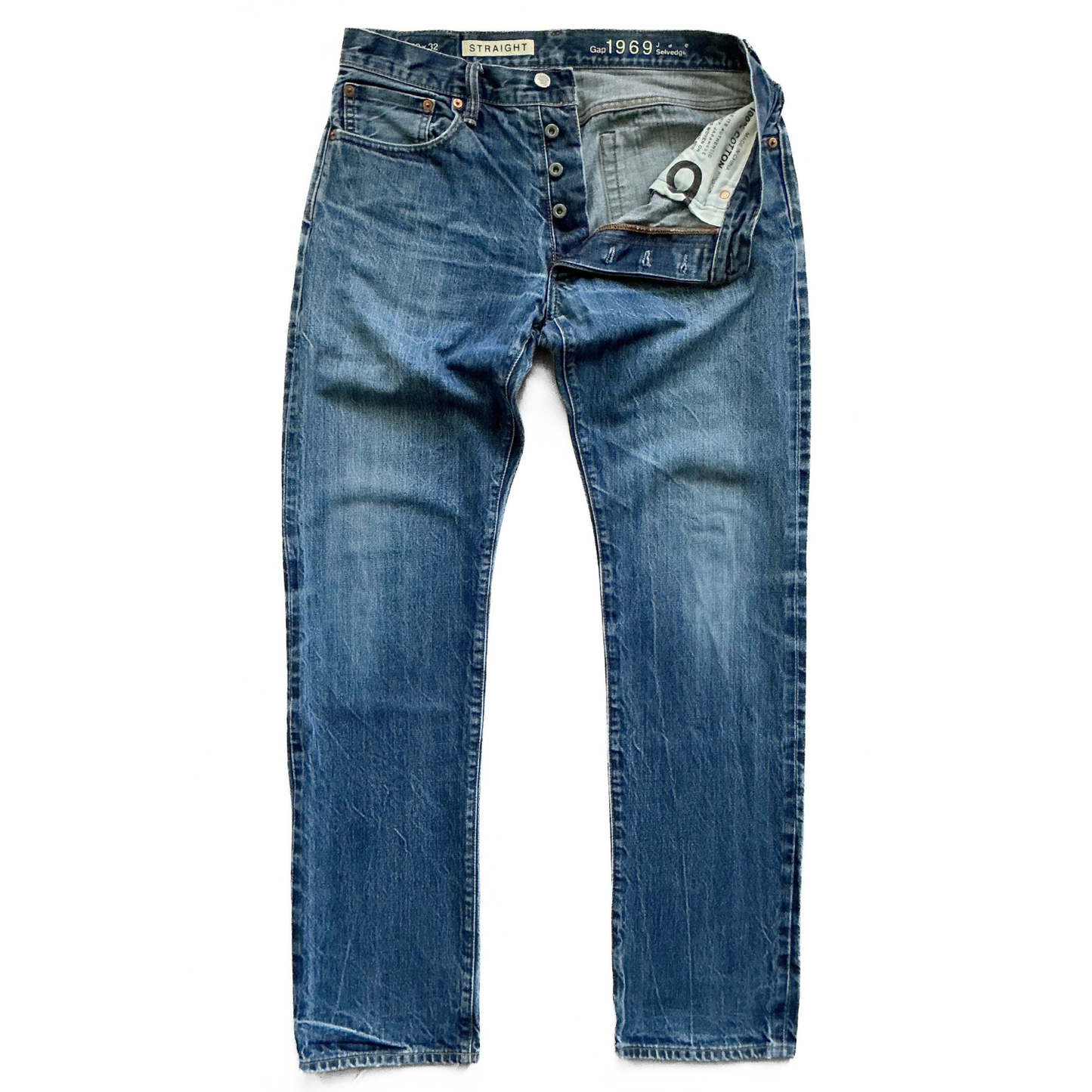 Gap 1969 Japanese Selvedge Denim Jeans in Vintage Blue Wash&nbsp;
