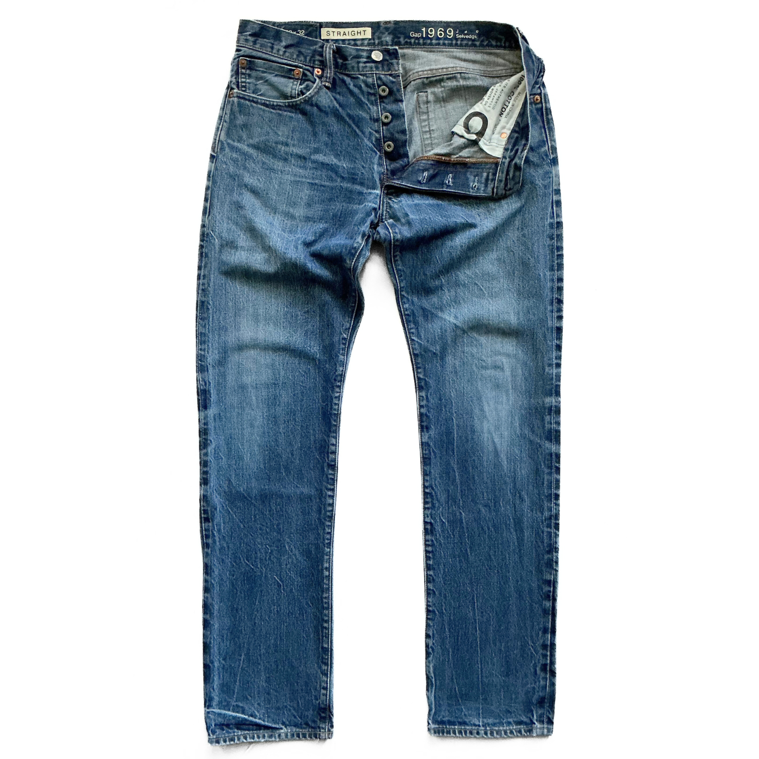 Gap 1969 Japanese Selvedge Denim Jeans in Vintage Blue Wash&nbsp;
