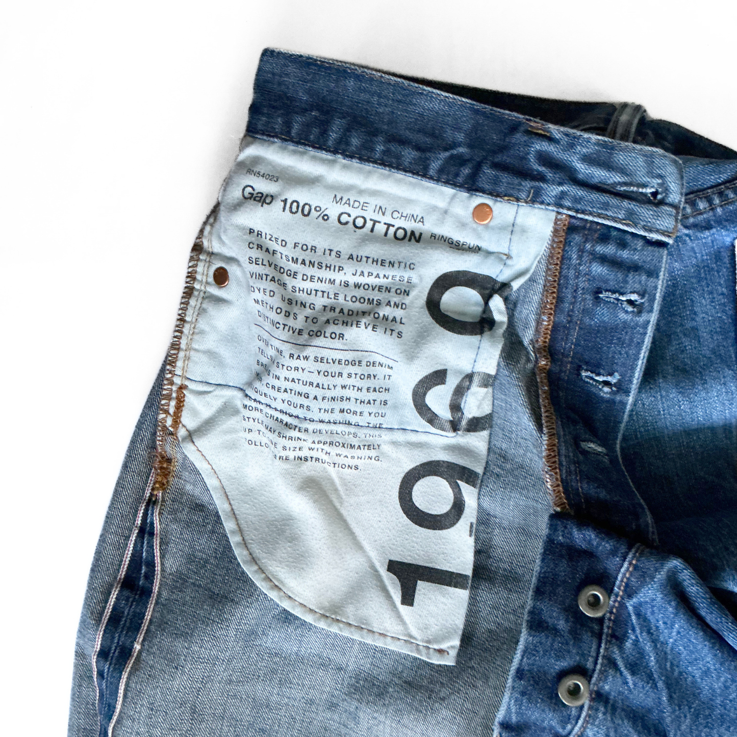 Gap 1969 Japanese Selvedge Denim Jeans in Vintage Blue Wash&nbsp;