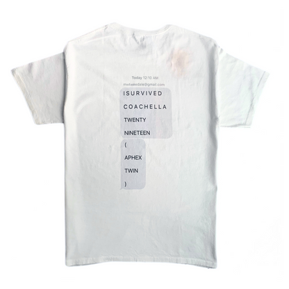 Gildan T Shirt with Aphex Twin Coachella 2019 Graphic Text Message cool clean graphic