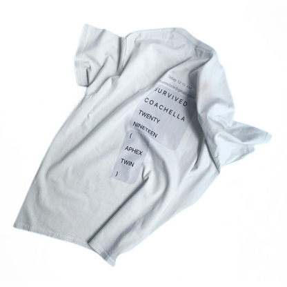 Gildan T Shirt with Aphex Twin Coachella 2019 Graphic Text Message cool clean graphic