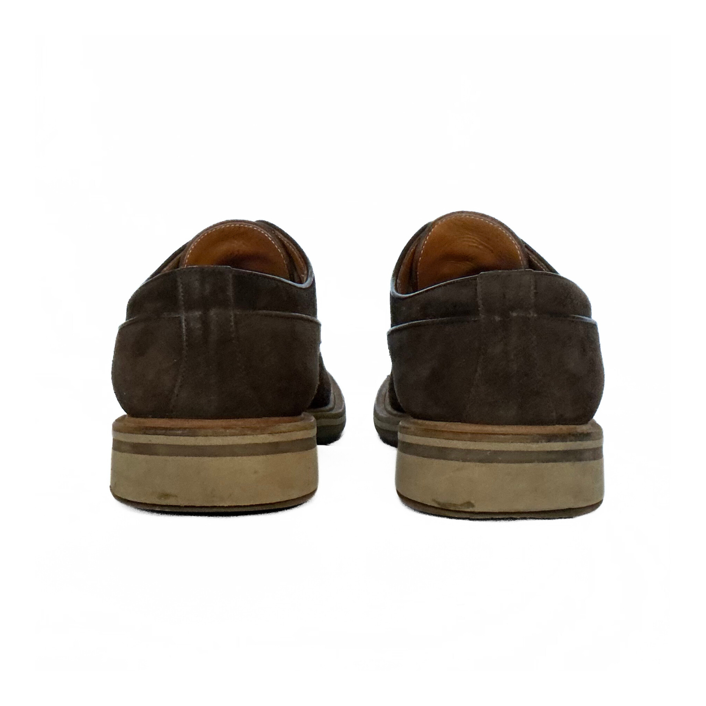 Giorgio Armani Lace Up Derby in Cocoa Brown Suede