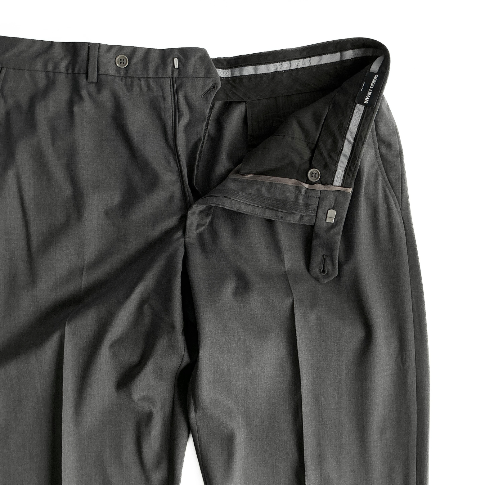 Giorgio Armani Suit Trousers in Charcoal Grey