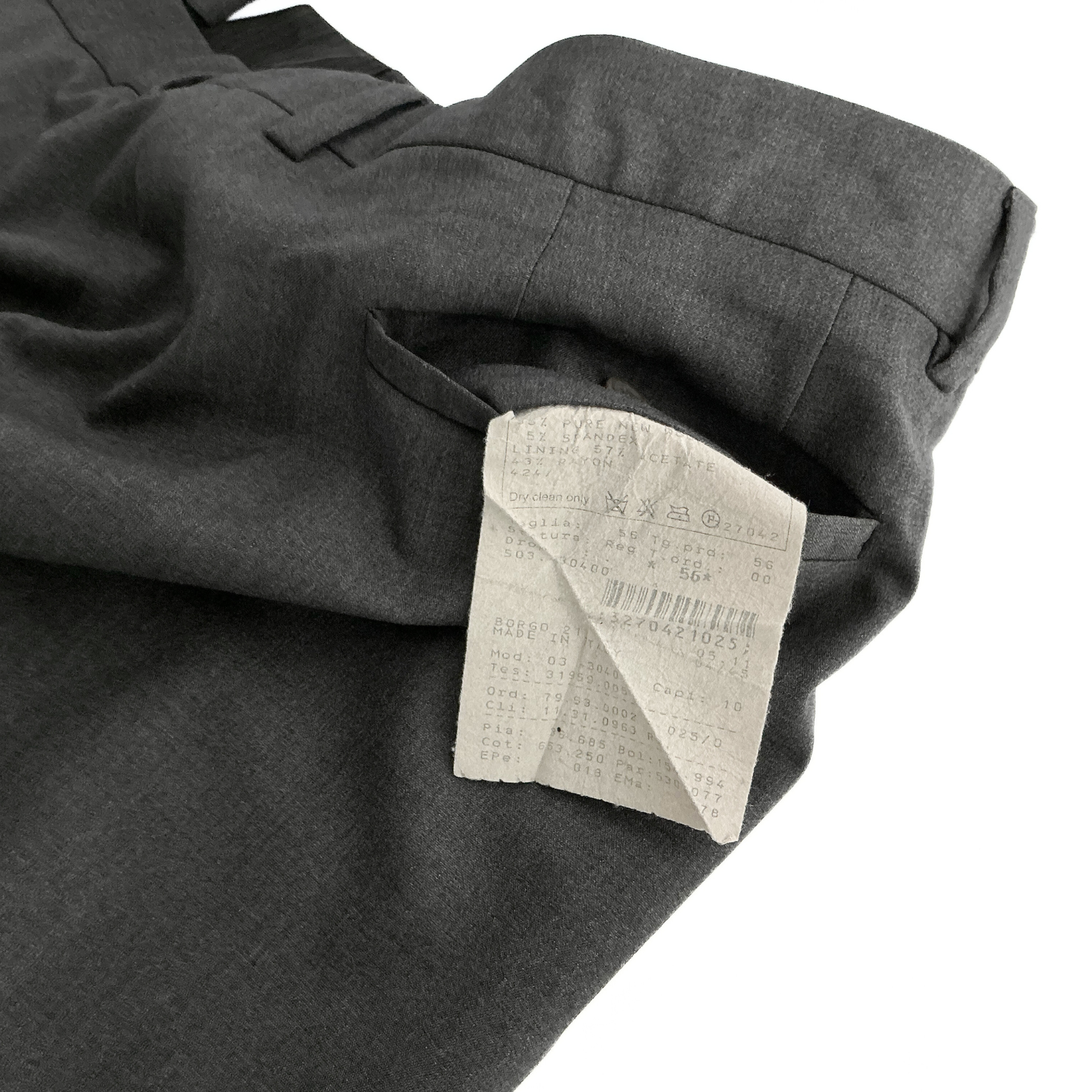 Giorgio Armani Suit Trousers in Charcoal Grey