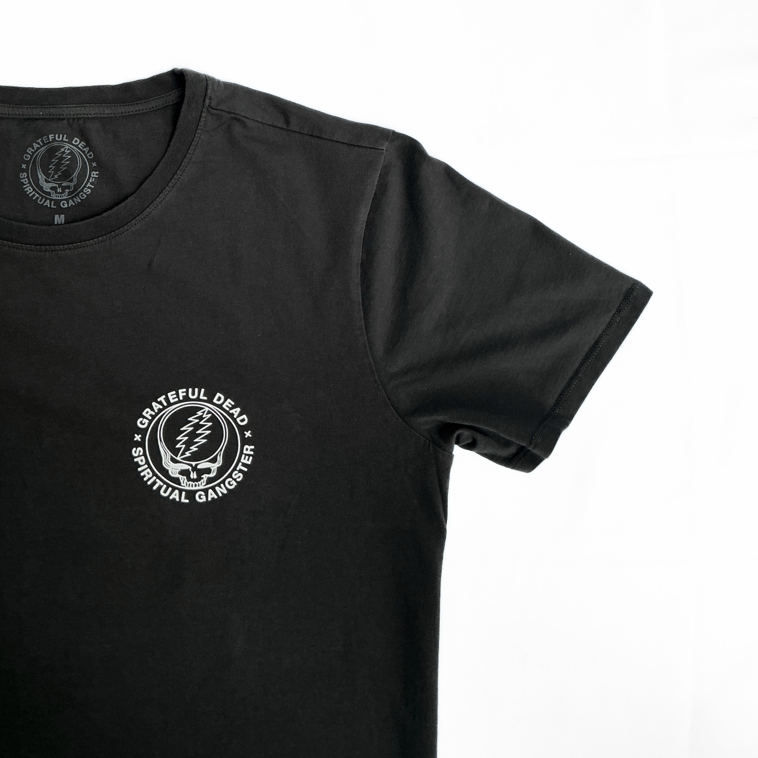 Grateful Dead Spiritual Gangster Black White T Shirt