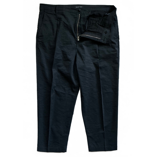 Helmut Lang Cropped Seersucker Elastane Pants