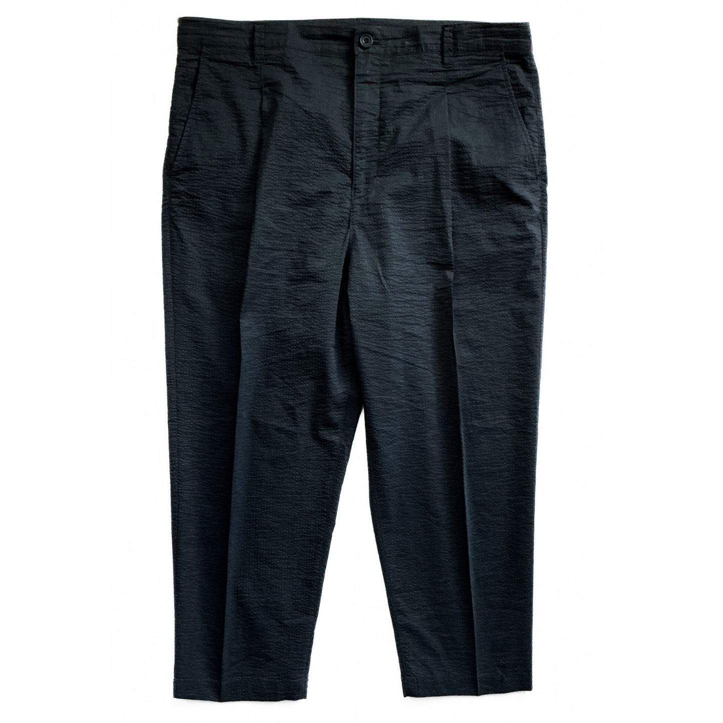 Helmut Lang Cropped Seersucker Elastane Pants