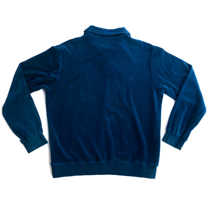 Supreme Velour Velvet Long Sleeve L/S Polo Dark Teal FW17