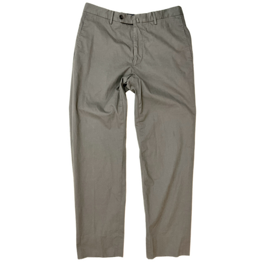 Incotex Slowear Slack Trousers in Military Green / Grey