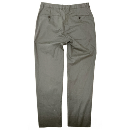 Incotex Slowear Slack Trousers in Military Green / Grey