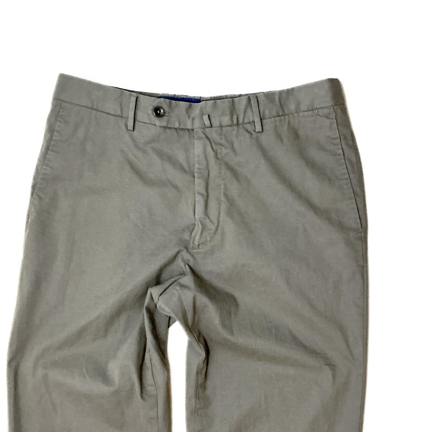 Incotex Slowear Slack Trousers in Military Green / Grey