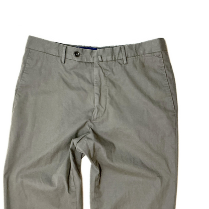 Incotex Slowear Slack Trousers in Military Green / Grey