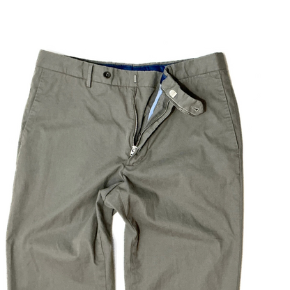 Incotex Slowear Slack Trousers in Military Green / Grey