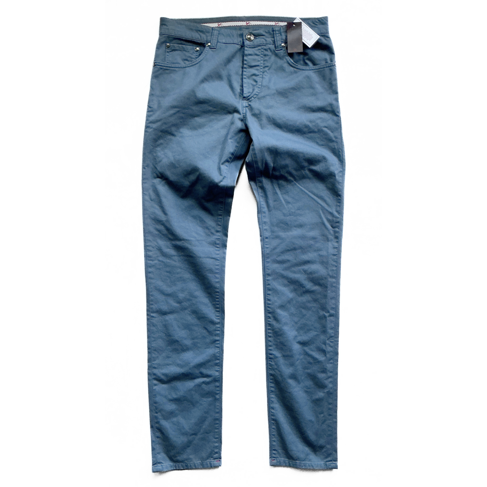Isaia Gabardine Tinto Capo Pants in Pastel Blue