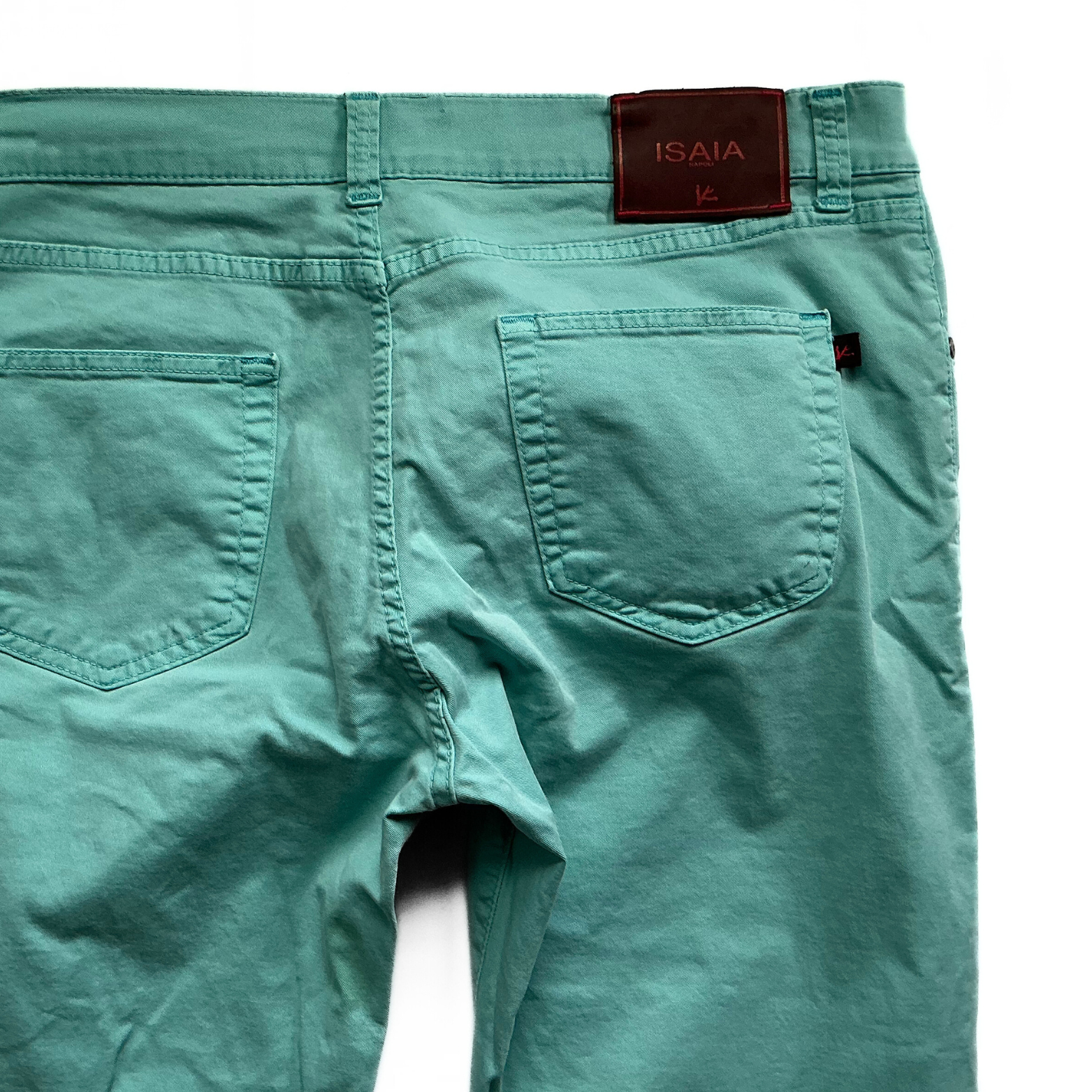 Isaia Napoli Kurabo Japanese Denim in Turqoise