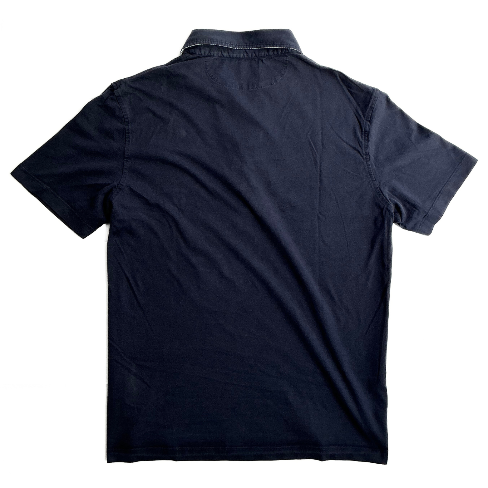 Isaia Napoli Short Sleeve Polo Shirt Navy Made in Italy