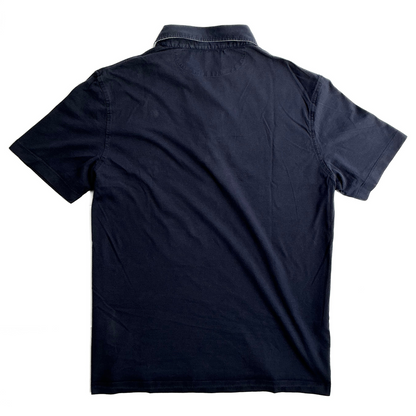 Isaia Napoli Short Sleeve Polo Shirt Navy Made in Italy