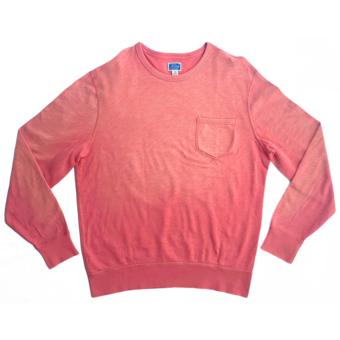 J.Crew Lightweight sunfaded red french terry pocket sweatshirt 