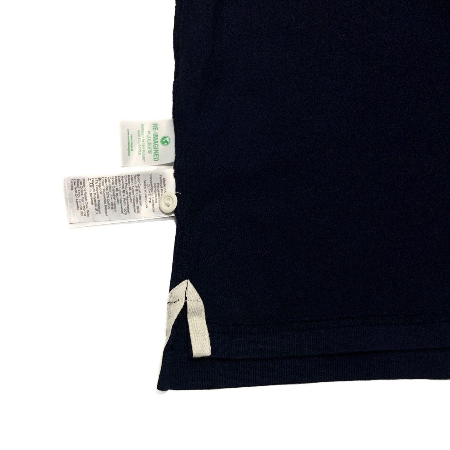 J. Crew Hooded Rugby Shirt in Navy / Red Stripe / Grey