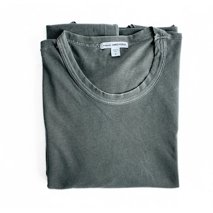 James Perse Longsleeve T Shirt in Military Green