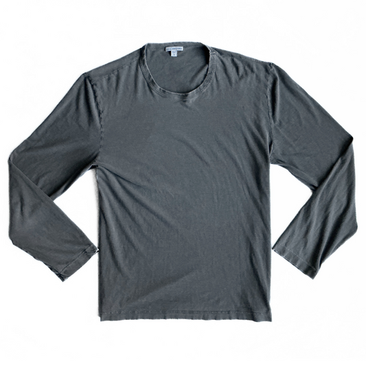 James Perse Longsleeve T Shirt in Charcoal Grey