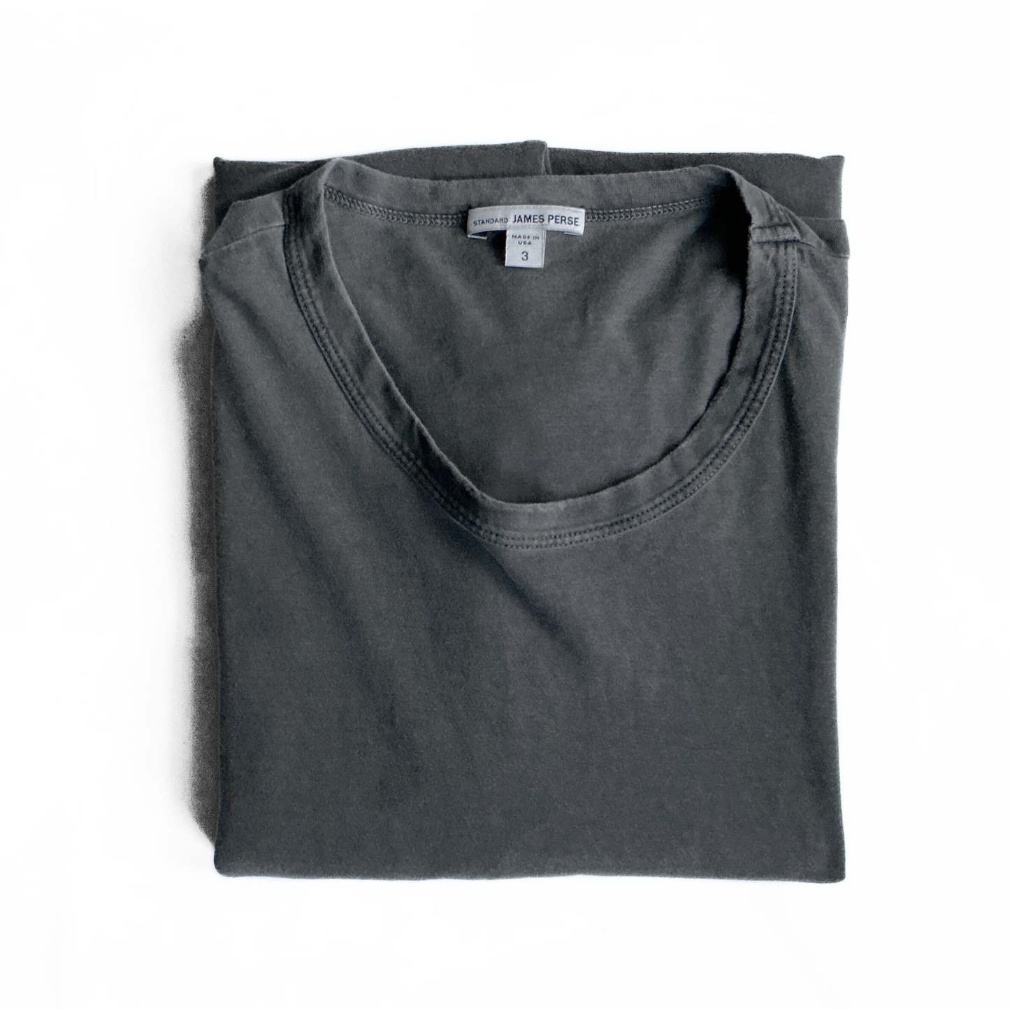 James Perse Longsleeve T Shirt in Charcoal Grey