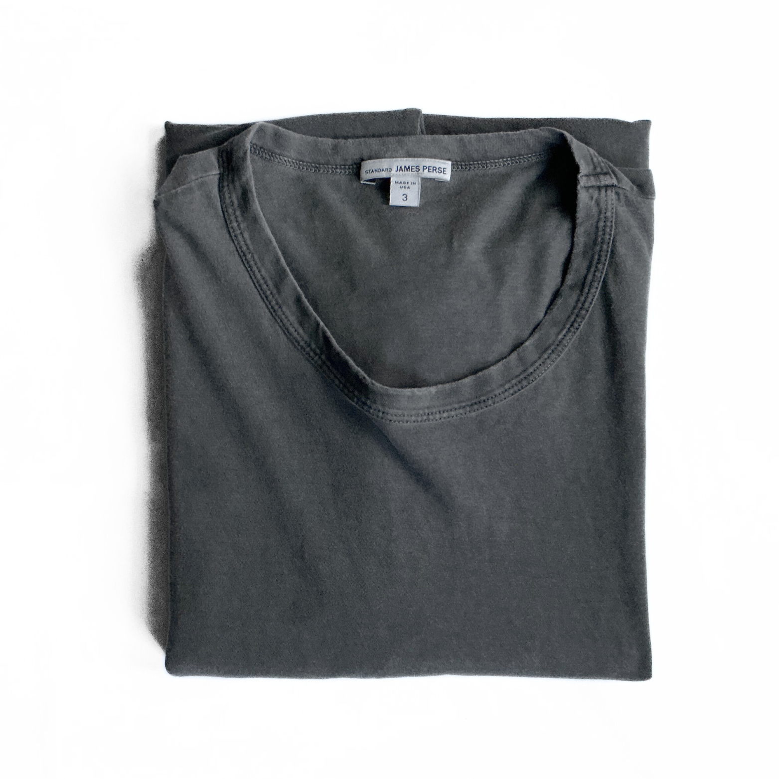 James Perse Longsleeve T Shirt in Charcoal Grey
