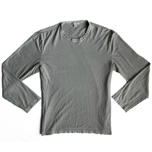 James Perse Longsleeve T Shirt in Light Military Green