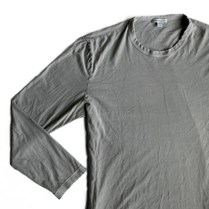 James Perse Longsleeve T Shirt in Light Military Green