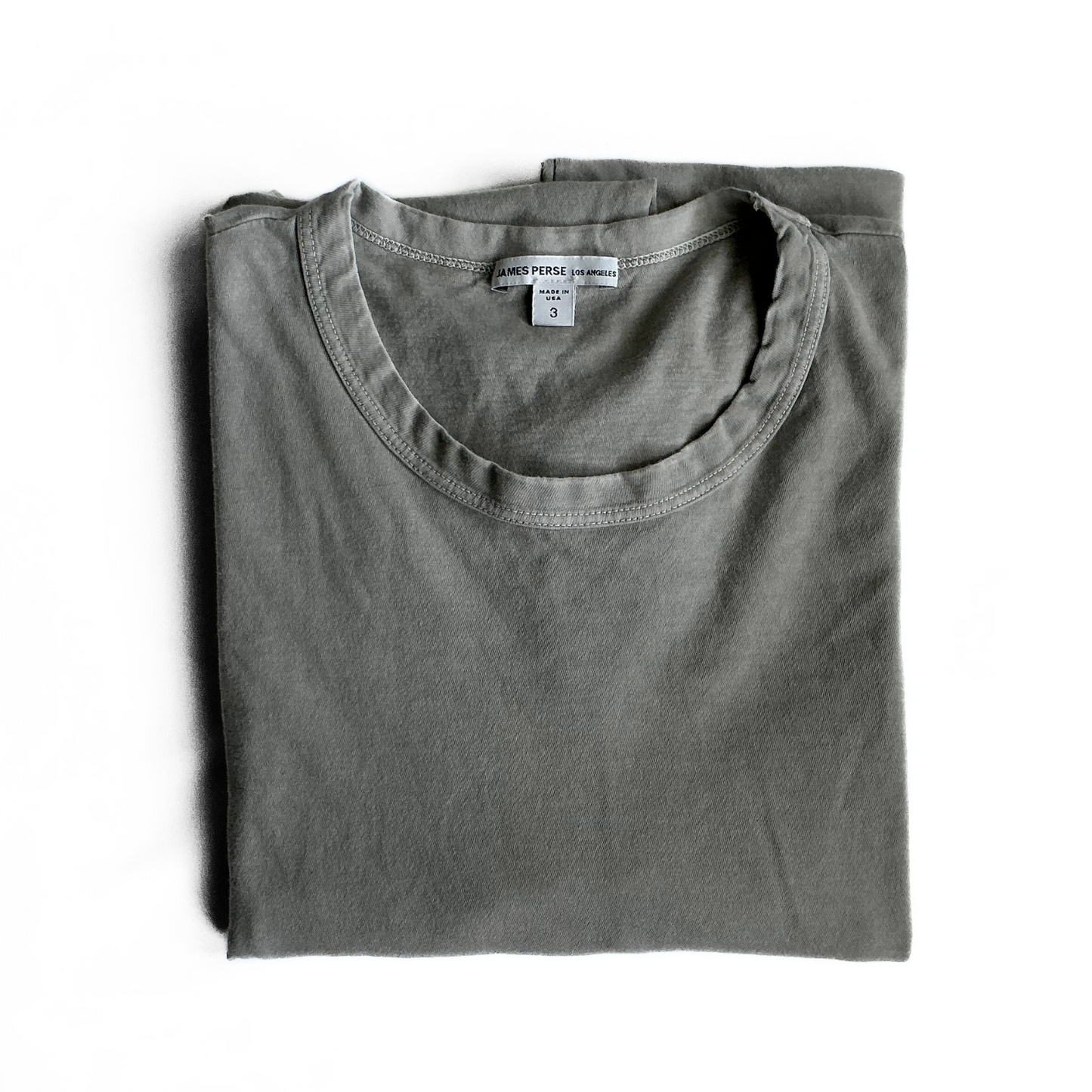 James Perse Longsleeve T Shirt in Light Military Green