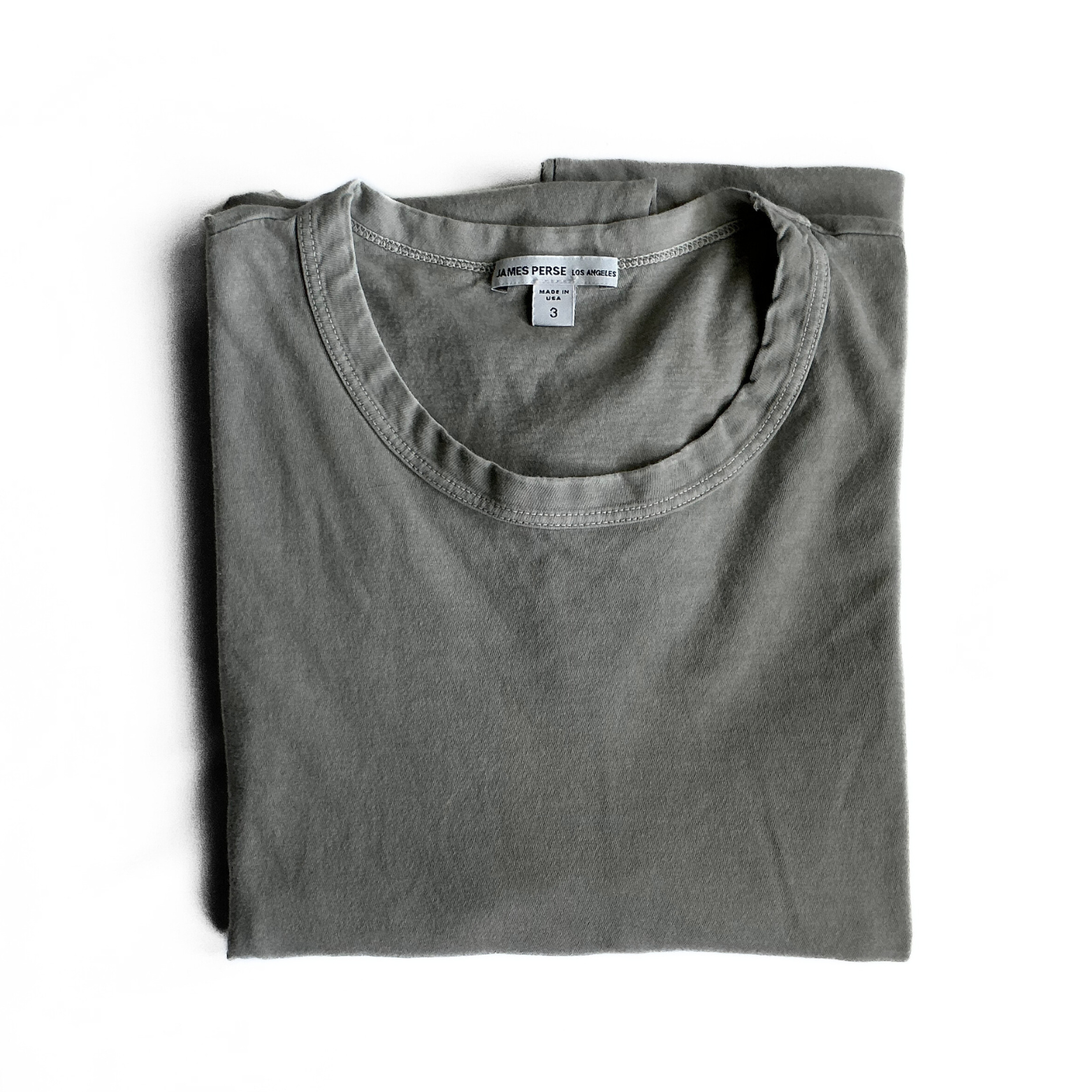James Perse Longsleeve T Shirt in Light Military Green
